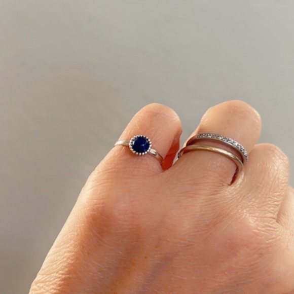 Sterling Silver Dainty Sodalite Ring - Picture 9 of 13